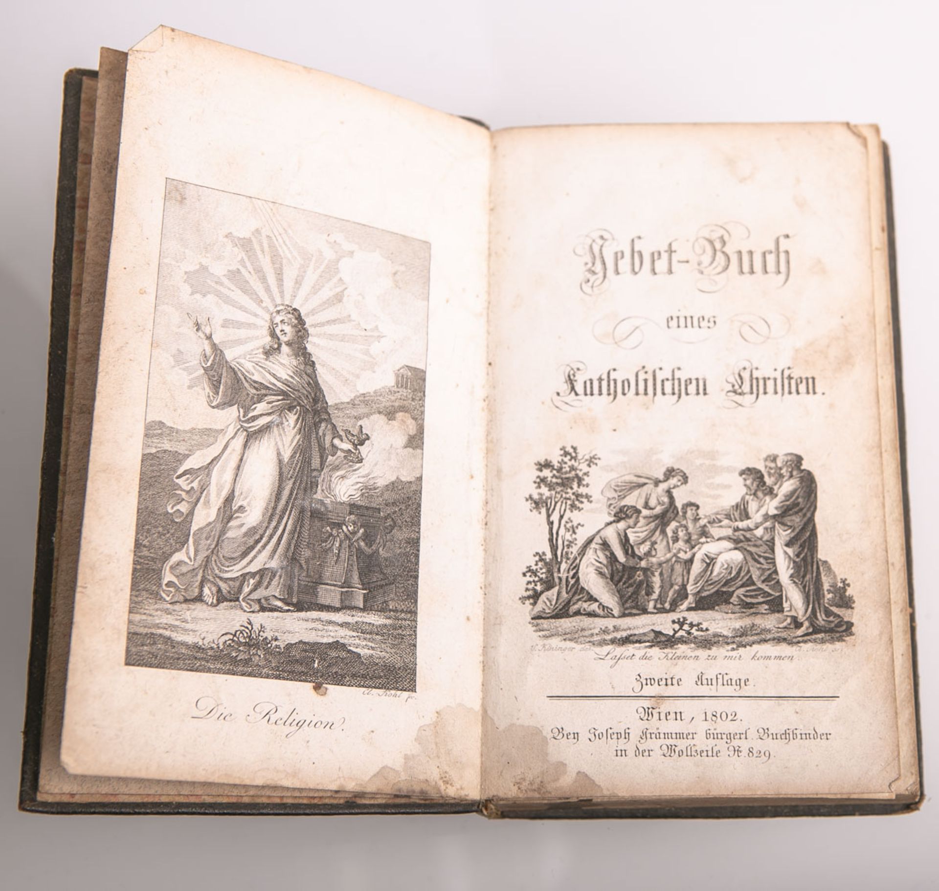 Ein handgeschriebenes "Gebet-Buch eines katholischen Christen", 2. Aufl., Wien 1802, Buchbinder