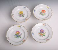 4 kl. Teller (Meissen), polychromes