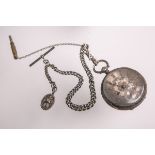 Antike Taschenuhr aus Silber, sog.