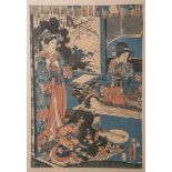 wohl Kunisada, Utagawa (1786 - 1865), Darst. von drei Geishas