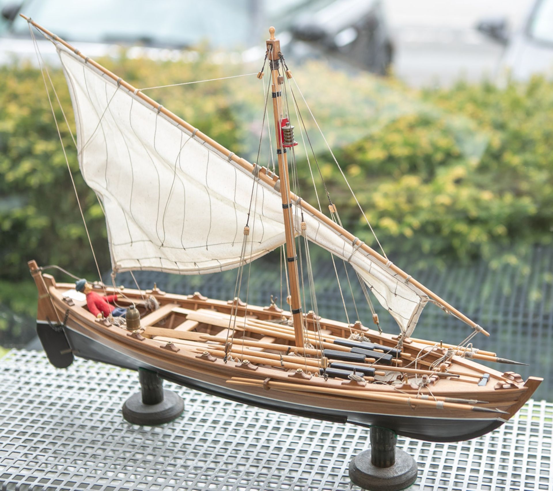 Modell eines Ruderbootes (wohl ein