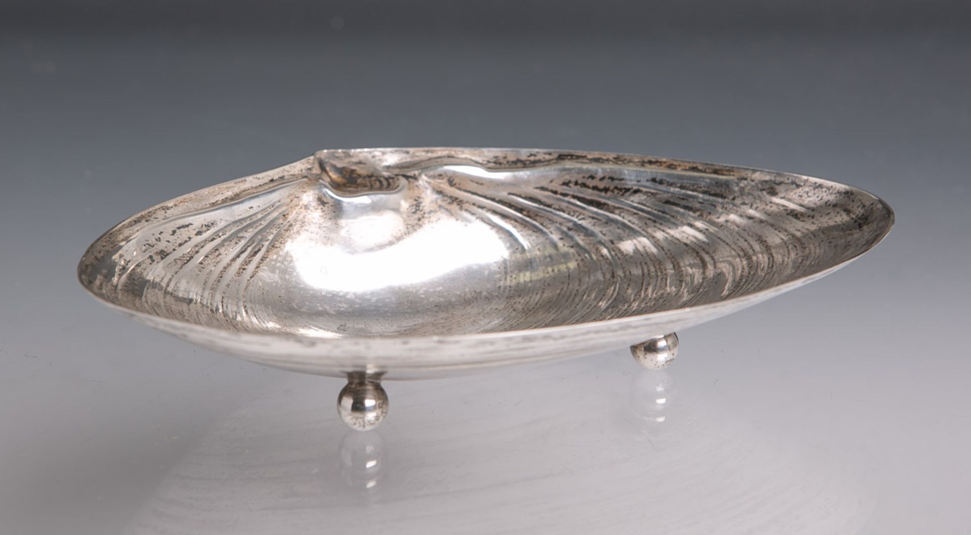 Schale in Muschelform, Sterlingsilber,