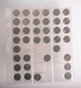 Konvolut von 37 50-Pfennig-Münzen