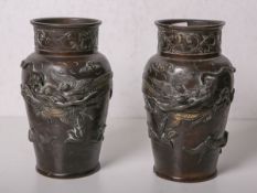 2 Vasen (China, wohl 19. Jh.), ovoider
