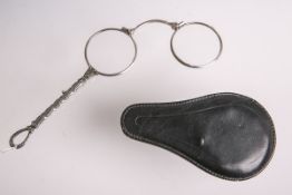 Lorgnette 935 Silber (wohl 19. Jh.),