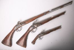 3 versch. Steinschloßwaffen