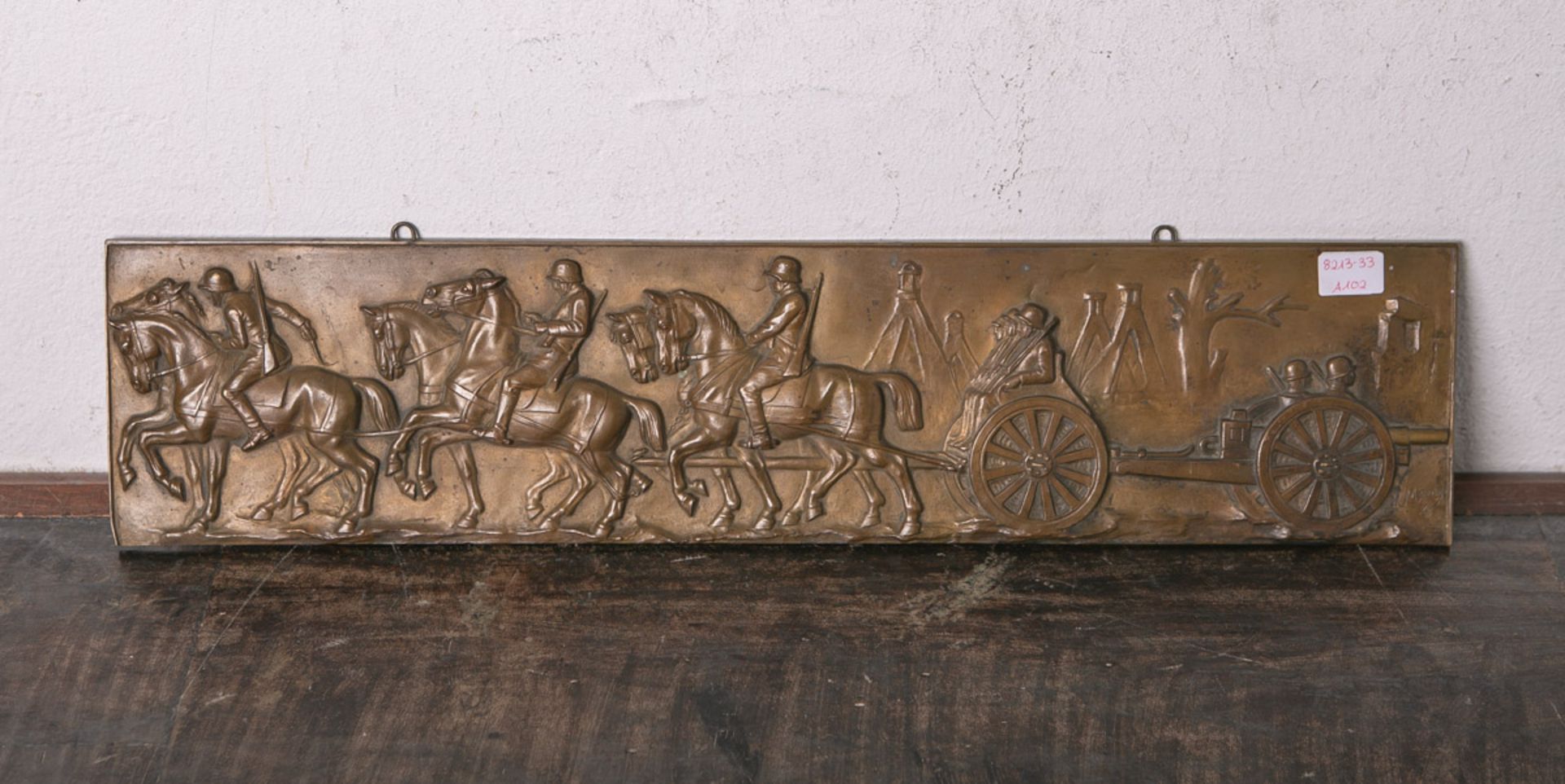 Reliefplatte aus Bronze (1. WK),