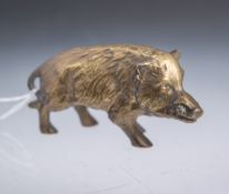 Miniatur-Bronze, Wildschwein (wohl Wien)