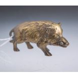 Miniatur-Bronze, Wildschwein (wohl Wien)