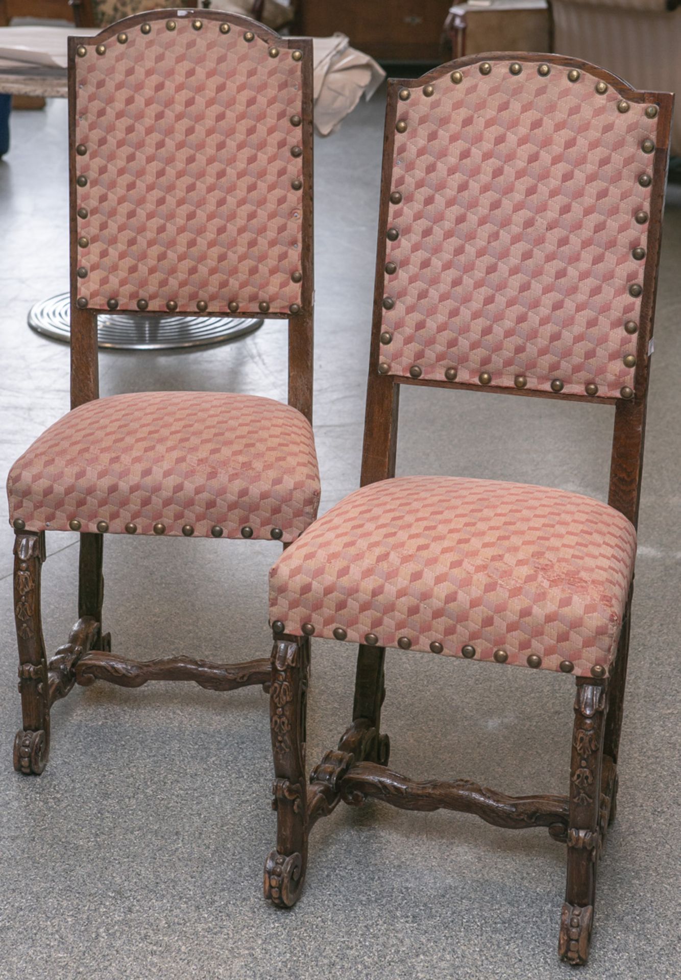 Zwei Stühle (wohl Gründerzeit), Eichenholz