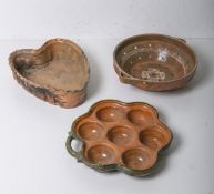 Konvolut von 3 versch. bäuerlichen Keramikgefäßen