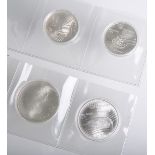 Vier Silbermünzen, Kanada