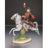 Figurine wohl "Ulan hoch zu Ross" (Volkstedt)