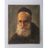 Unbekannter Künstler (wohl 20. Jh.), Portrait eines Rabbiners