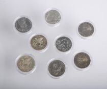 Konvolut von 8 Silbermünzen