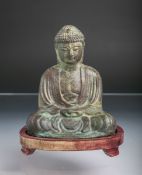 Buddha-Figur "Dhyana Mudra" (Thailand, wohl Anfang 20. Jh.), Bronze