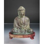 Buddha-Figur "Dhyana Mudra" (Thailand, wohl Anfang 20. Jh.), Bronze