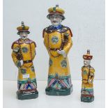 3 Keramikfiguren (wohl China), wohl