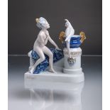 Jugendstil-Figurengruppe "Venus mit Kakadu" (Rosenthal, Selb, Kriegsmarke, 1914-17), Entw.: Adolf Op