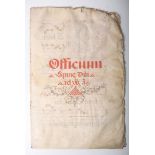 Officium (wohl um 1500)