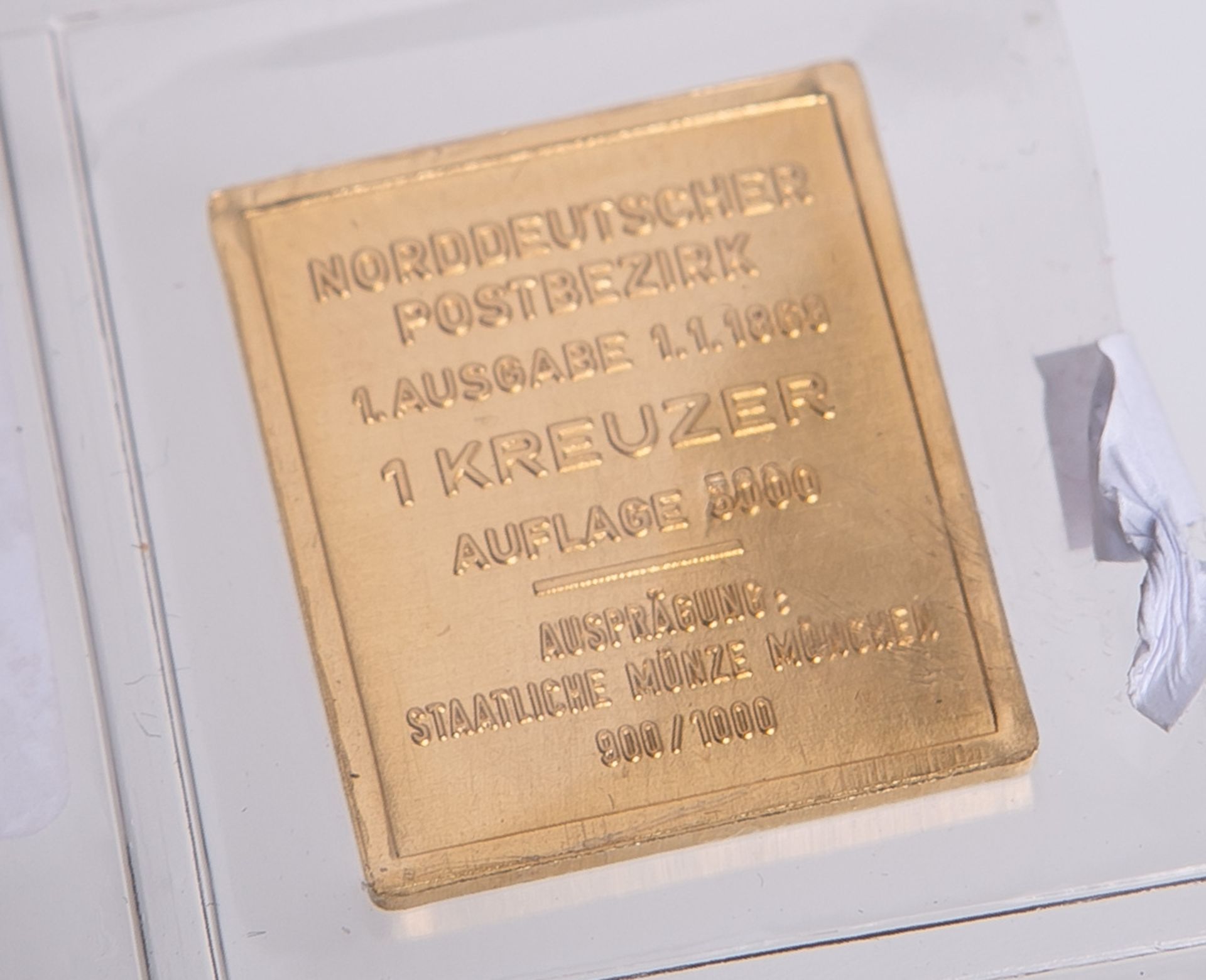 1 Kreuzer 900 Gold, Norddeutscher Postbezirk - Image 2 of 2