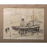 Thurn, Hanns (1889 - 1963), Fischkutter im Hafen Venedigs