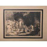 Rembrandt van Rijn, sog. Hundertguldenblatt, Christus heilt die Kranken
