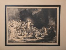 Rembrandt van Rijn, sog. Hundertguldenblatt, Christus heilt die Kranken