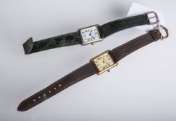 2 Damenarmbanduhren "Must de Cartier" (Schweiz, 1980er Jahre)