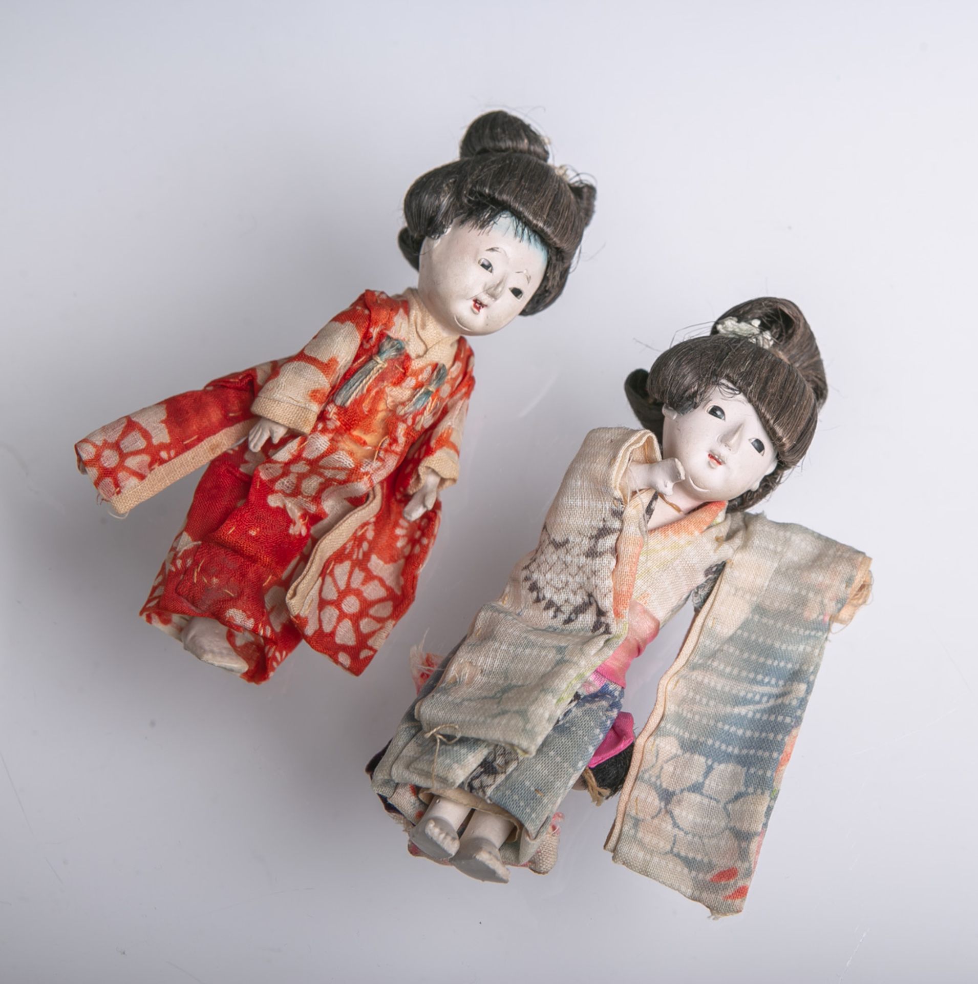 3 alte Puppen (Japan, wohl Ende 19. Jh.)