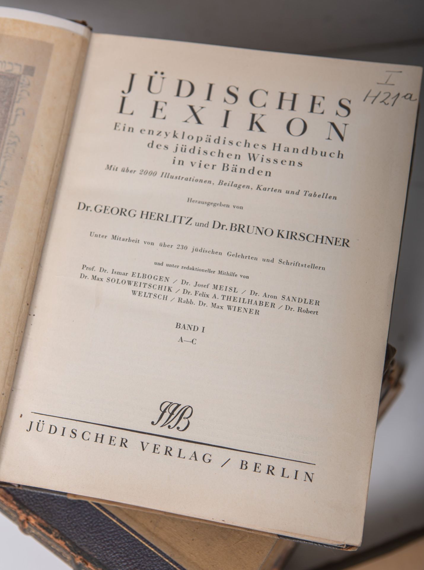 Jüdisches Lexikon, ein enzyklopädisches Handbuch des jüdischen Wissens in 4 Bänden - Bild 2 aus 2