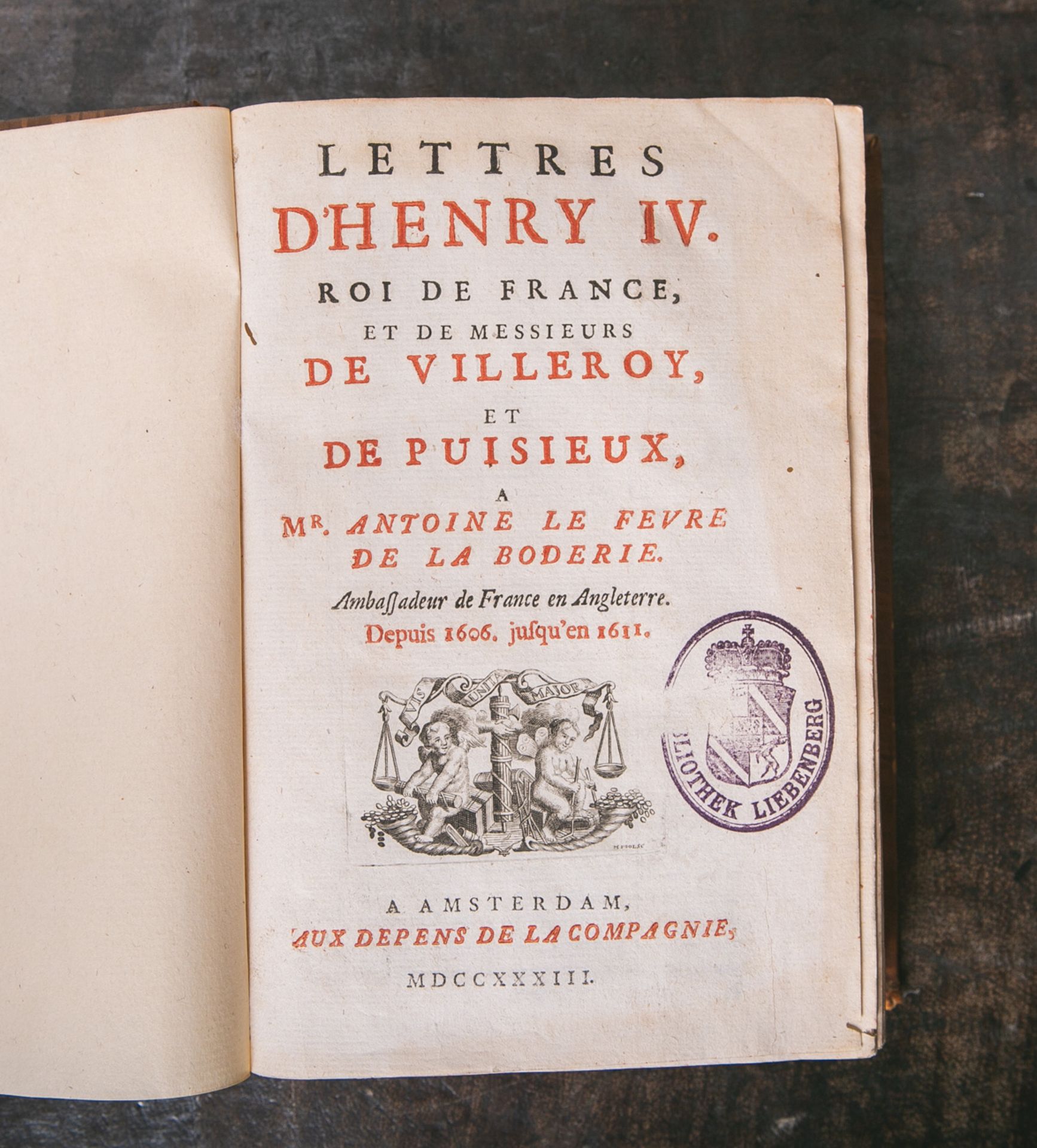 Lettres D'henry IV. Roi de France, et de Messieurs De Villeroy, et De Puisieux - Image 2 of 2