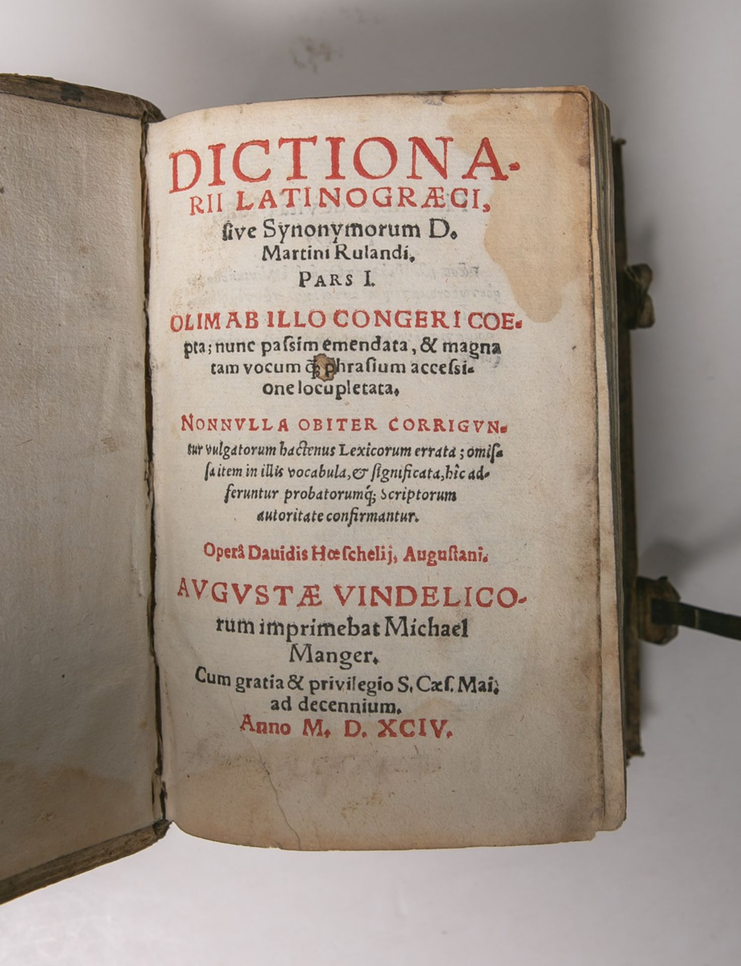 Rulandi, Martini, "Dictionari. Latinograeci" - Image 2 of 2