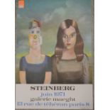 Steinberg, Saul (1914 - 1999), Ausstellungsplakat "Steinberg"