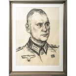 Unbekannter Künstler (wohl 20. Jh.), Portrait eines hohen Offiziers der deutschen Wehrmacht