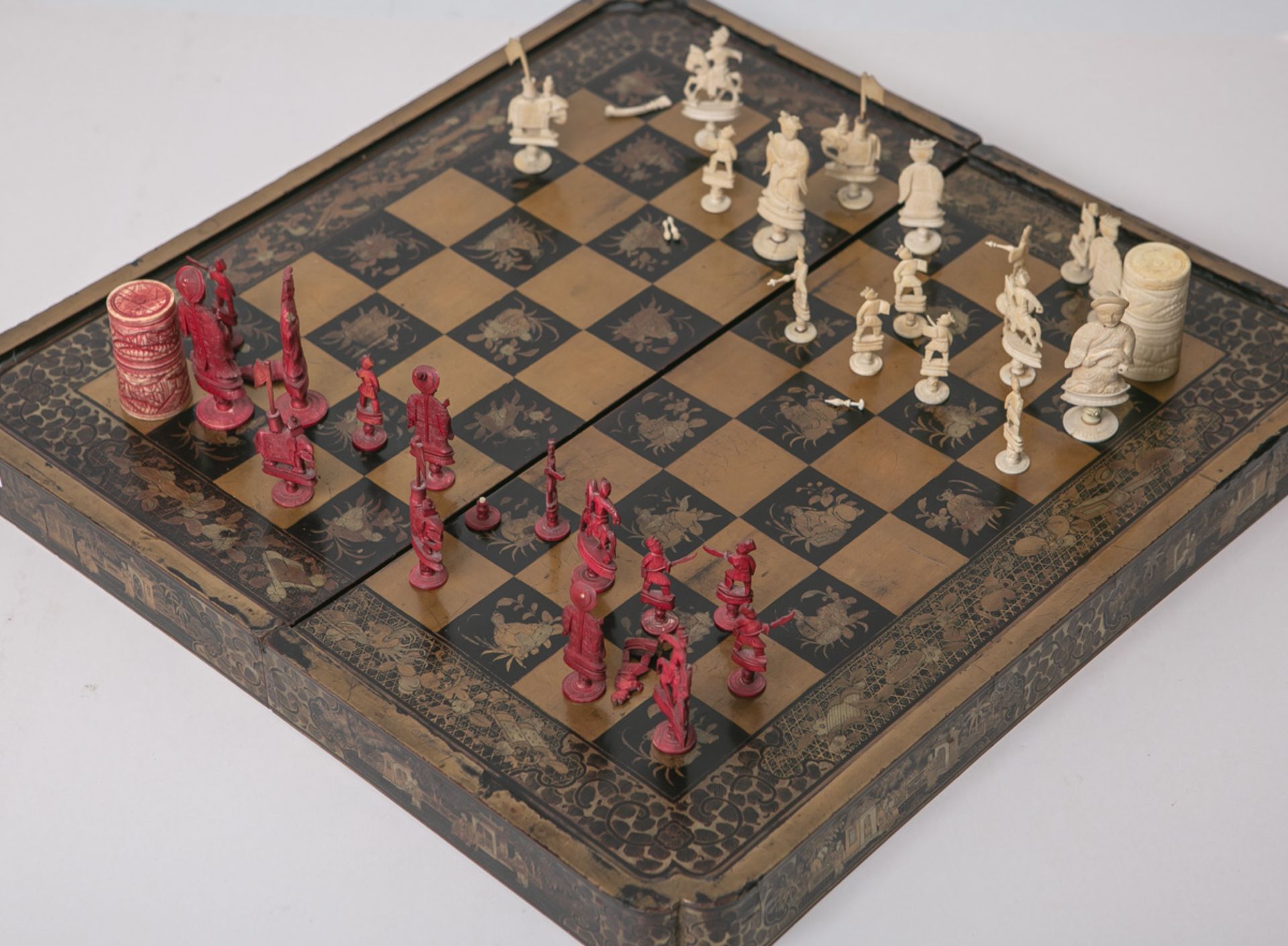 Schachspiel m. Kasten (China, wohl 19. Jh.) - Image 2 of 2