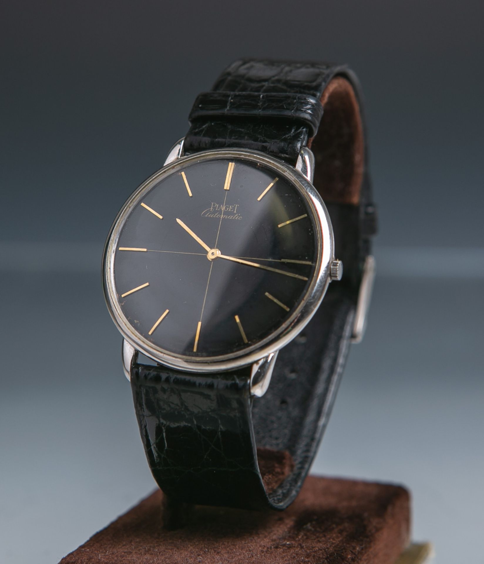 Herrenarmbanduhr "Piaget" 750 WG (1961, wohl Altiplano Zeitmesser)