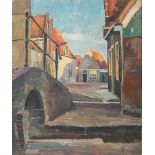 Unbekannter Künstler (wohl 19./20. Jh.), impressionistische Darstellung eines holländischen Dorfes