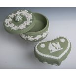 2 Deckeldosen "Jasperware" (Wedgwood, England)