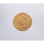 10 Dollar-Münze "Liberty Head" 900 Gold (USA, 1893 D)
