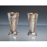 2 Trinkbecher (WMF, Jugendstil, um 1900)