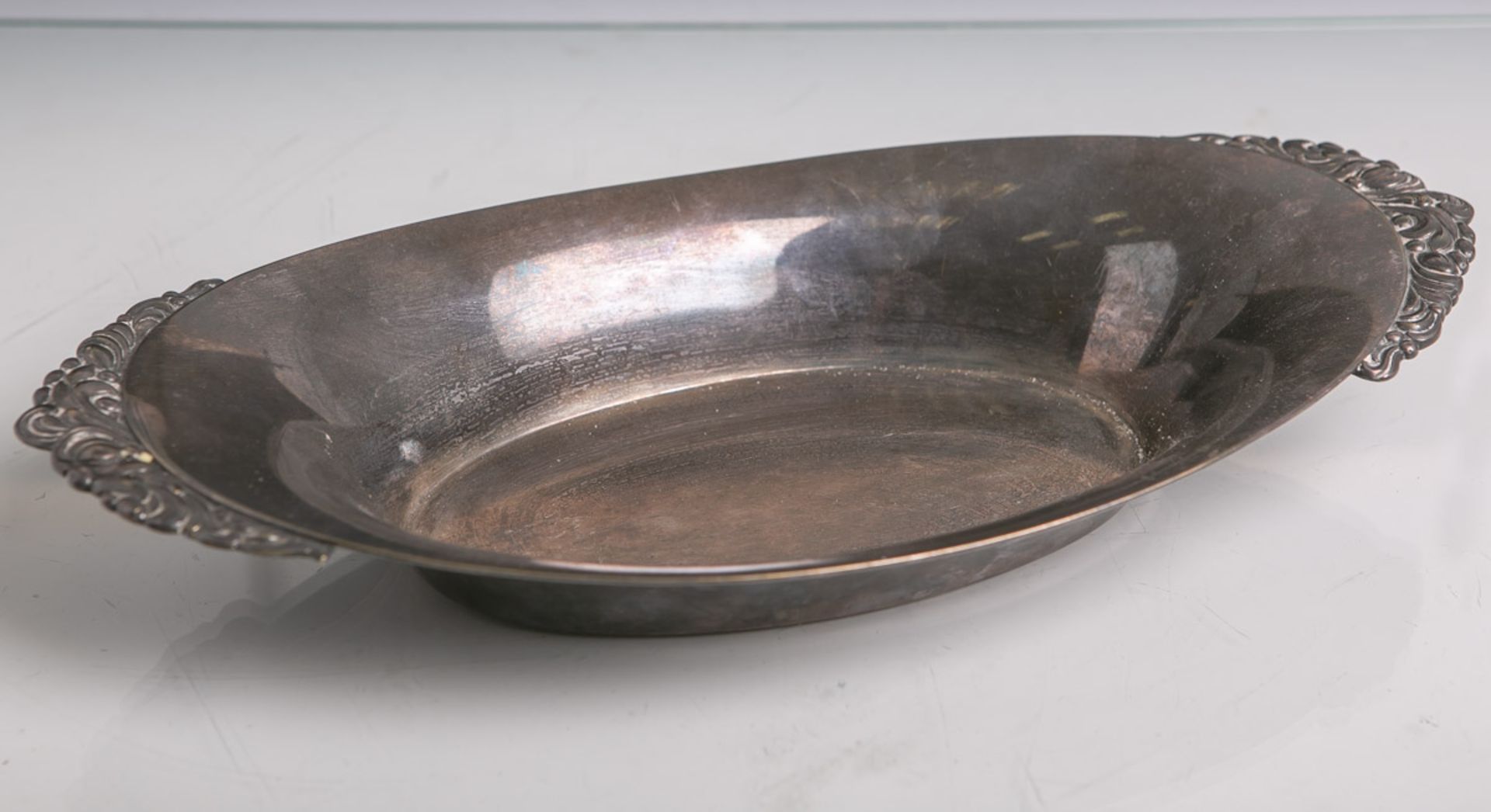 Ovale Schale (1920/30er Jahre), Metall versilbert - Image 2 of 2