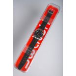 Damenuhr (Swatch, Skin) "Black Glamour"