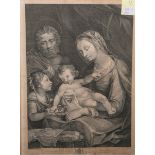 Kupferstich "The Holy Family" nach Federico Barocci (1526/35 - 1612)