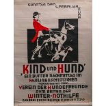 Werbeplakat "Kind und Hund" (1920/30er Jahre)