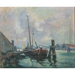 Thurn, H. (1889 - 1963), Segelboot im Hafen