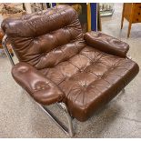 Freischwinger-Lounge-Chair (Dänemark, 1970er Jahre, Hersteller unbekannt)