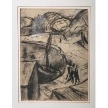 Unbekannter Künstler (1930er Jahre), Meeresbucht m. drei Spaziergängern