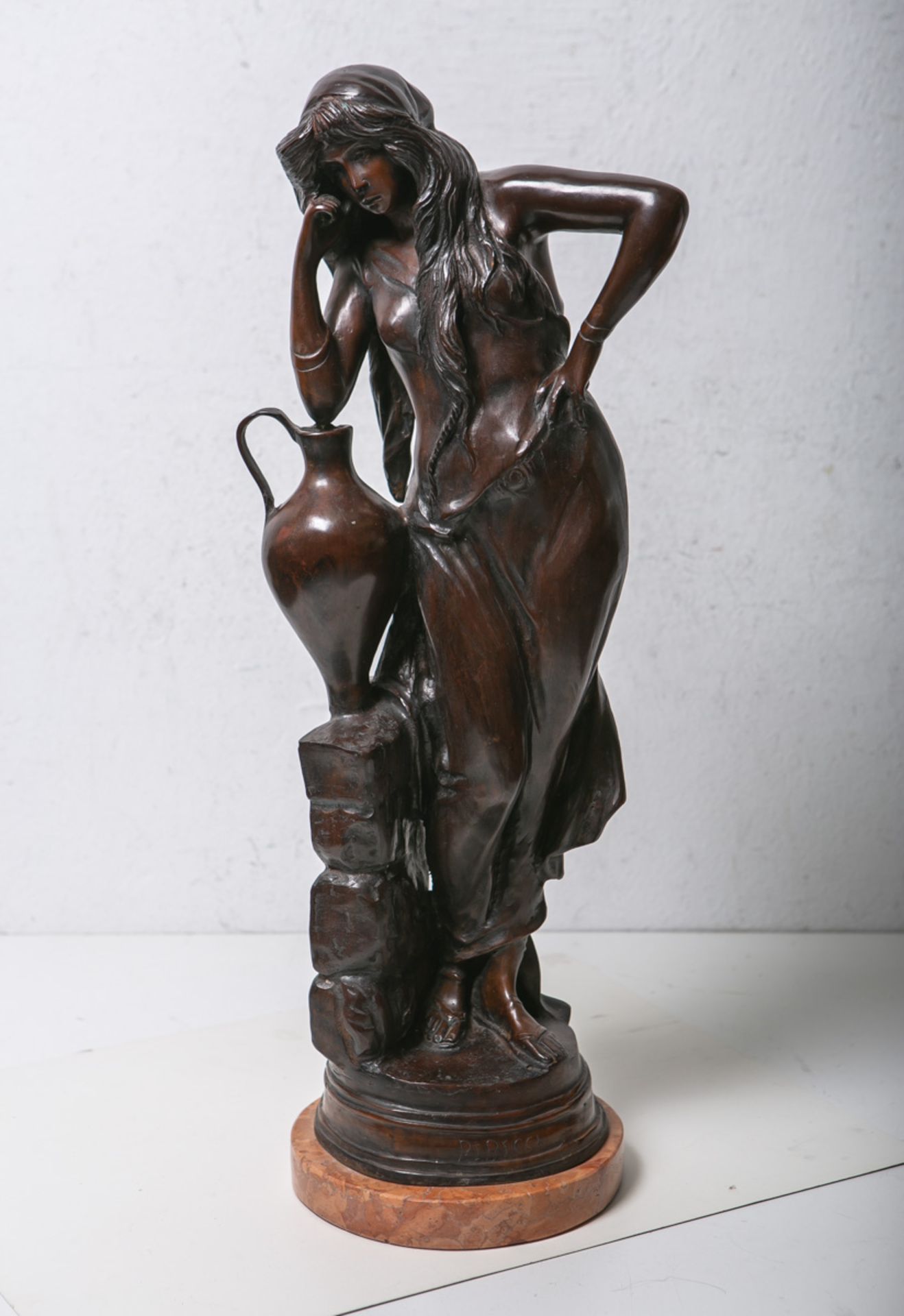 Unbekannter Künstler (20. Jh.), gr. Bronzefigur "Rebecca"