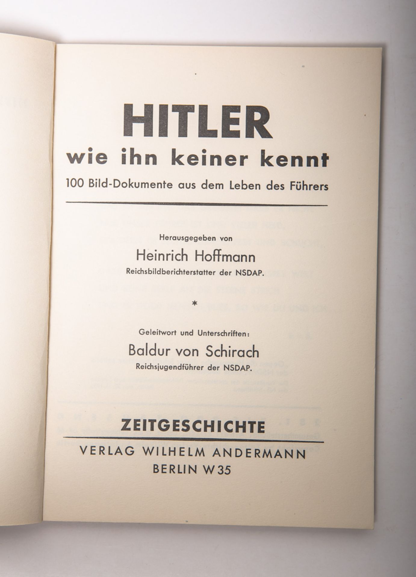 Hoffmann, Heinrich (Hrsg.), "Hitler wie ihn keiner kennt" - Image 3 of 4